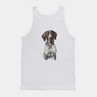 Cute German Shorthaired Pointer Drawing Tank Top